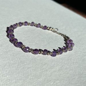 Amethyst and Silver Bracelet